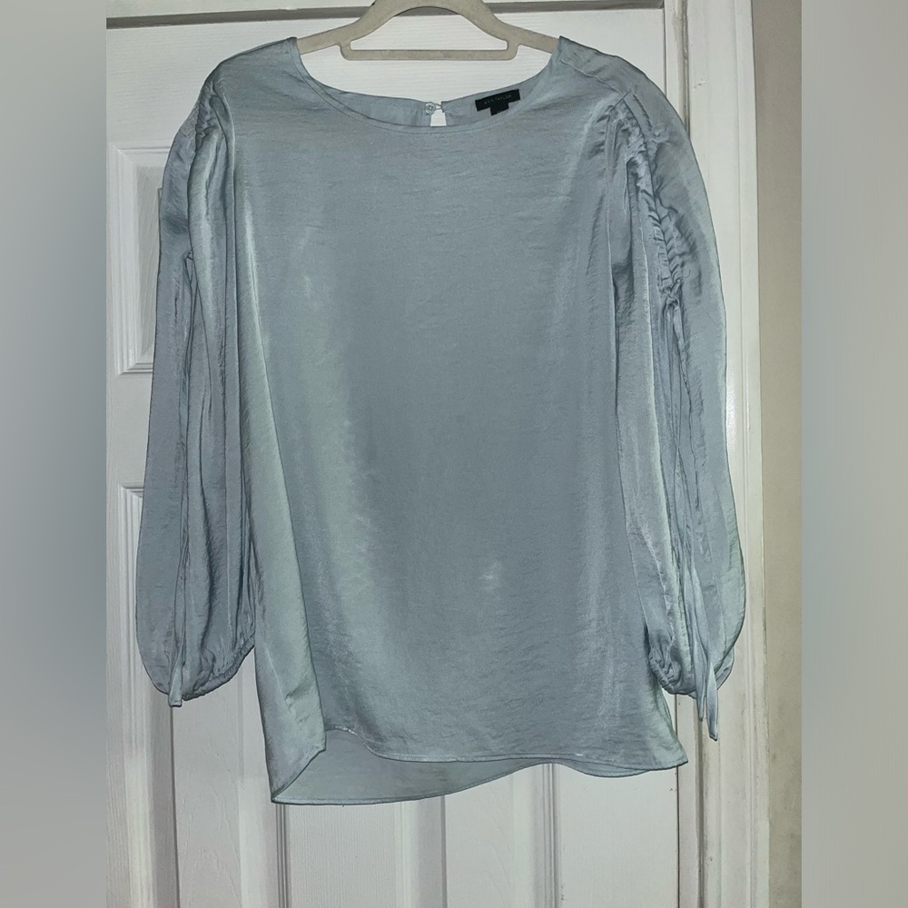 EUC, Ann Taylor Top, Light Blue, Size XXS